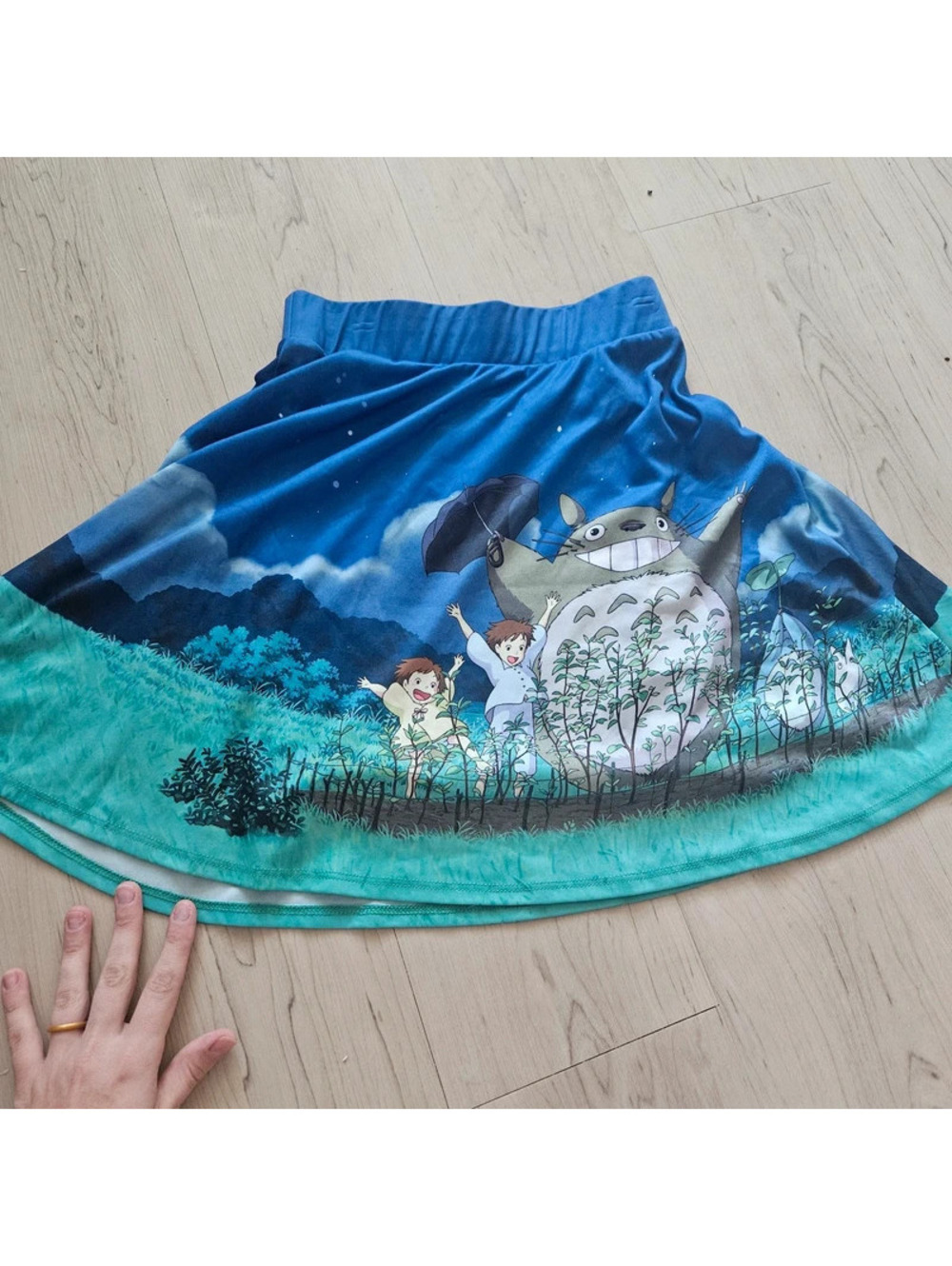 My Neighbor Totoro Studio Ghibli Blue Graphic Skirt Size Small Anime